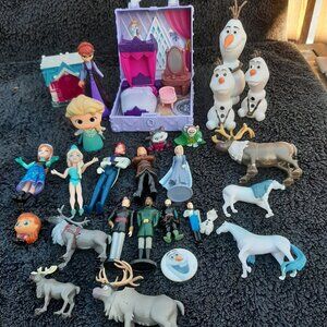 Frozen Figures and Sets Lot Elsa Olaf Kristoff
